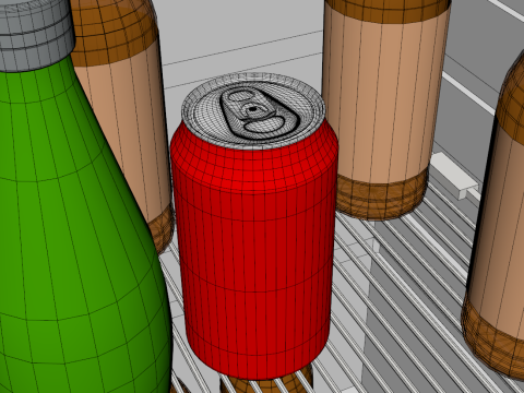 Mini Bar Fridge With Handle 3D Модель