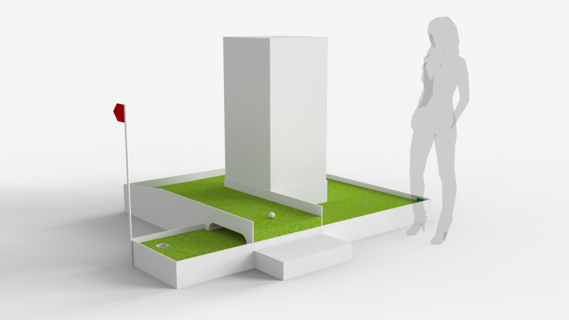 Mini Golf Module - Stand 3D Model .c4d .max .obj .3ds .fbx .stl .blend 