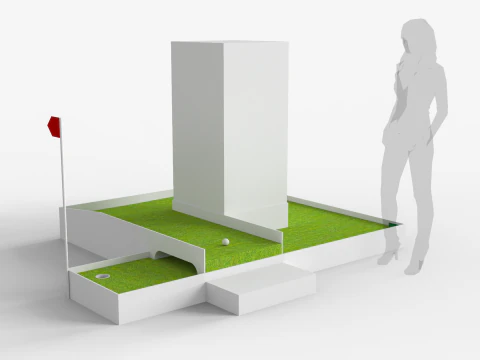 M&oacute;dulo Mini Golfe - Suporte Modelo 3D
