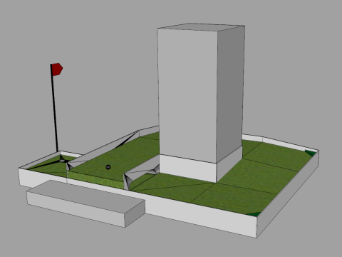 Mini Golf Module - Stand 3D Model