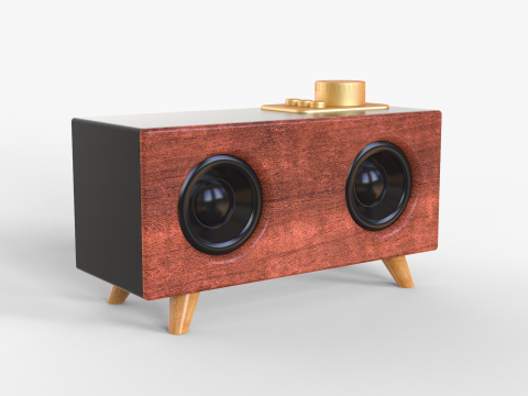 Mini Retro Speaker 3D 모델