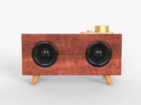Mini Retro Speaker 3D Model