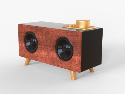 Mini Retro Speaker 3D 模型