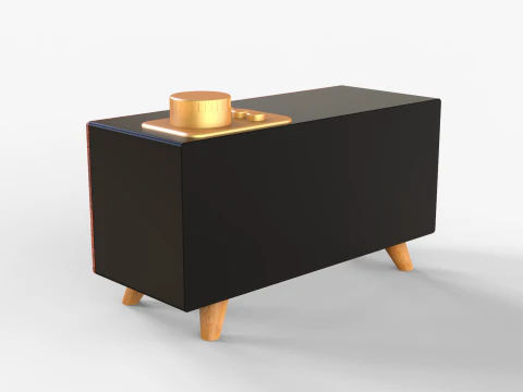 Mini Retro Speaker 3D Model