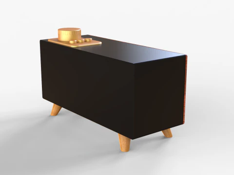Mini Retro Speaker 3D Model