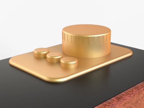 Mini Retro Speaker 3D Model