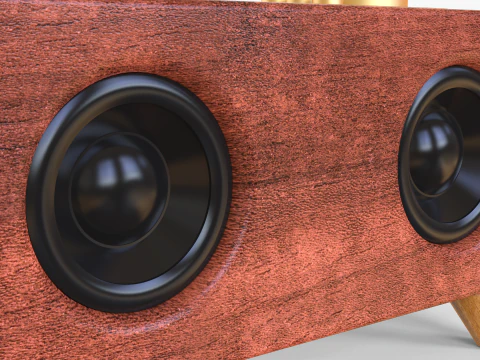 Mini Retro Speaker 3D Model