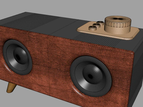 Mini Retro Speaker 3D Model