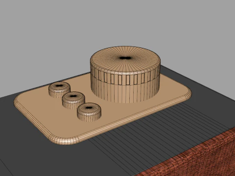 Mini Retro Speaker 3D Model