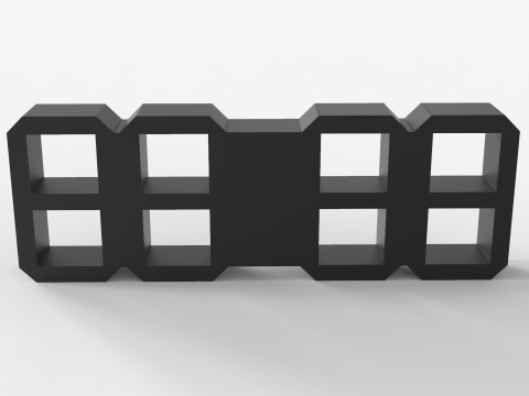 Minimalist Digital Clock 3D Model