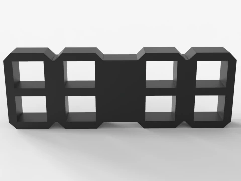 Minimalist Digital Clock 3D Model