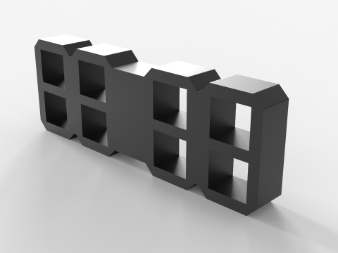 Minimalist Digital Clock 3D Model