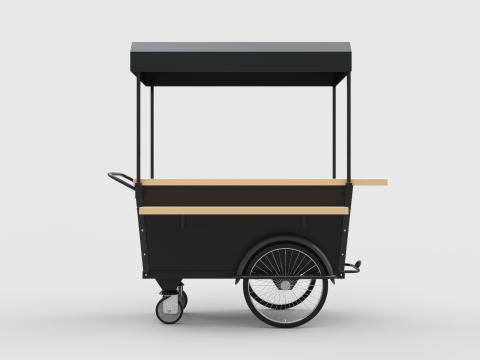 Mobile Coffee Cart Modelo 3D