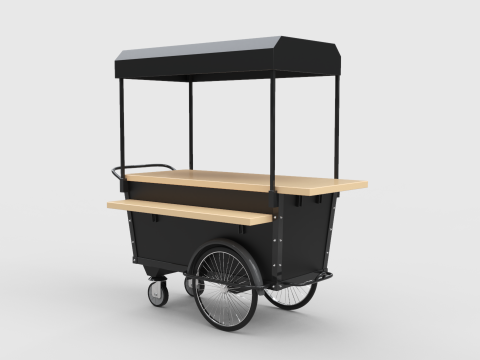 Mobile Coffee Cart Modelo 3D
