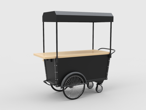 Mobile Coffee Cart Modelo 3D