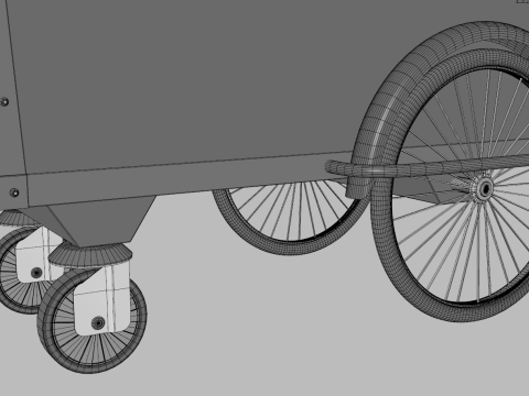 Mobile Coffee Cart Modelo 3D