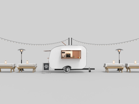 Mobile Food Cart 3D Model