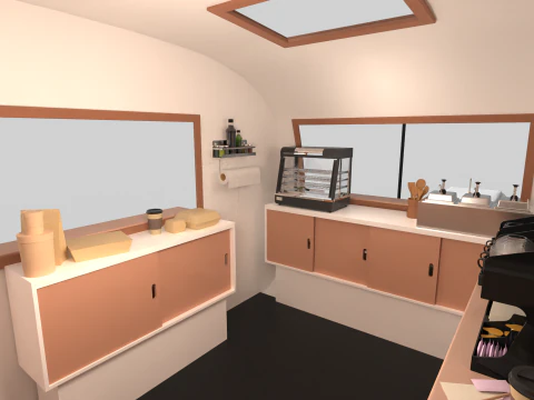 Mobile Food Cart 3D Model