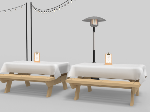 Mobile Food Cart 3D Model
