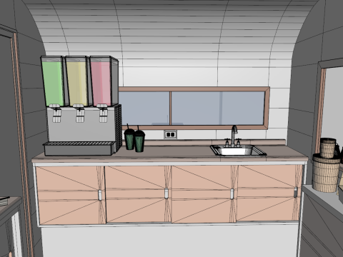 Mobile Food Cart 3D Model
