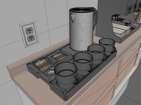 Mobile Food Cart 3D Model