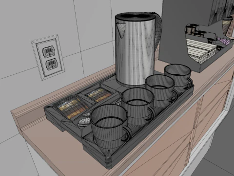 Mobile Food Cart 3D Model