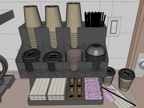 Mobile Food Cart 3D Model