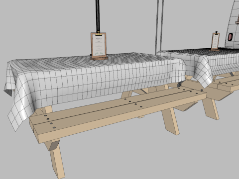 Mobile Food Cart 3D Model