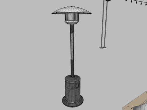 Mobile Food Cart 3D Model