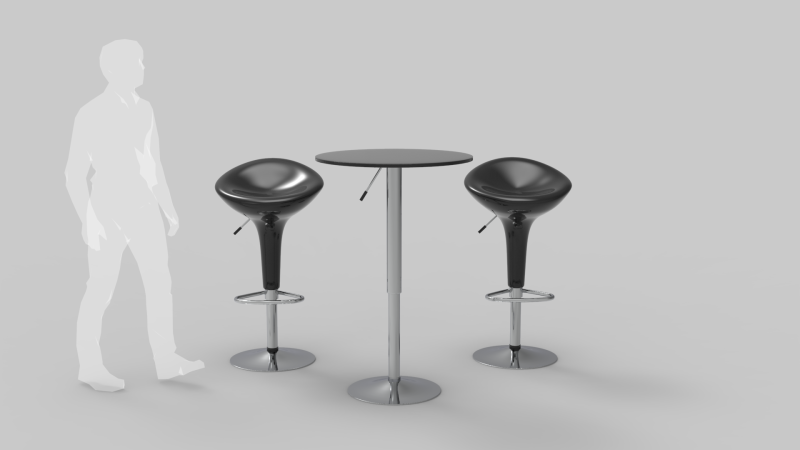 Modern Bar Stool and Table Modèle 3D .c4d .max .obj .3ds .fbx .stl .blend