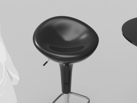 Modern Bar Stool and Table Modèle 3D