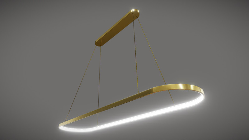 Modern Minimalist Hanging Lamp 3D Model .c4d .max .obj .3ds .fbx .stl .blend