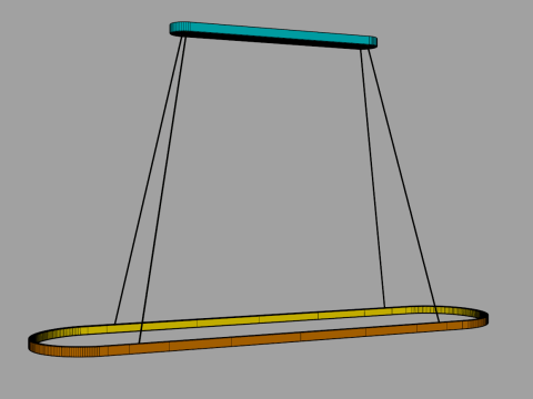 Modern Minimalist Hanging Lamp 3D Model