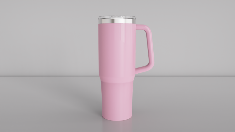 Mug Tumbler with Handle 650ml 3D Modell .c4d .max .obj .3ds .fbx .stl .blend