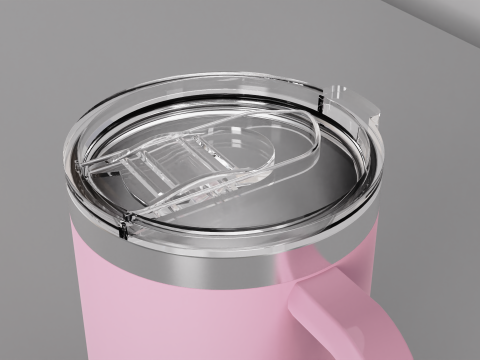 Mug Tumbler with Handle 650ml 3D Modell