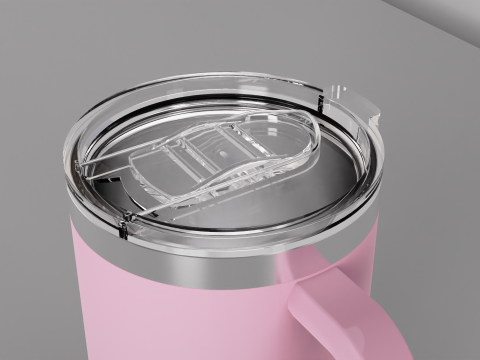 Mug Tumbler with Handle 650ml 3D Modell