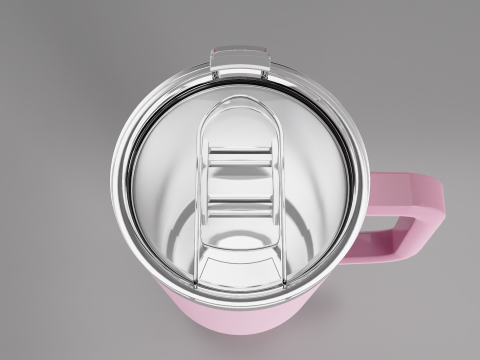 Mug Tumbler with Handle 650ml 3D Modell