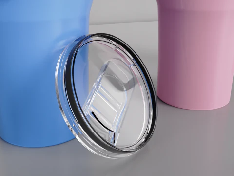 Mug Tumbler with Handle 650ml 3D Model