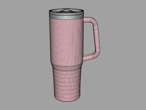 Mug Tumbler with Handle 650ml 3D Modell