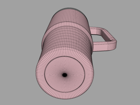 Mug Tumbler with Handle 650ml 3D Modell