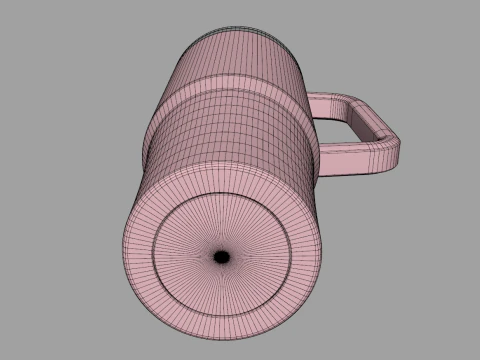 Mug Tumbler with Handle 650ml 3D Model