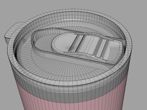 Mug Tumbler with Handle 650ml 3D Modell