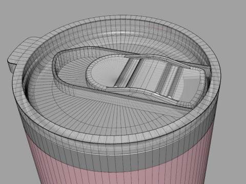 Mug Tumbler with Handle 650ml 3D Model