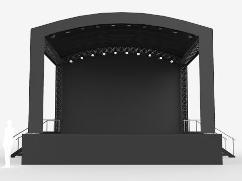 Music Stage Platform with Stairs 3D Модель
