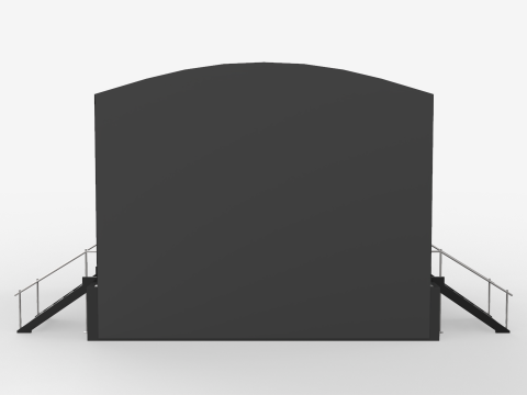 Music Stage Platform with Stairs 3D Модель