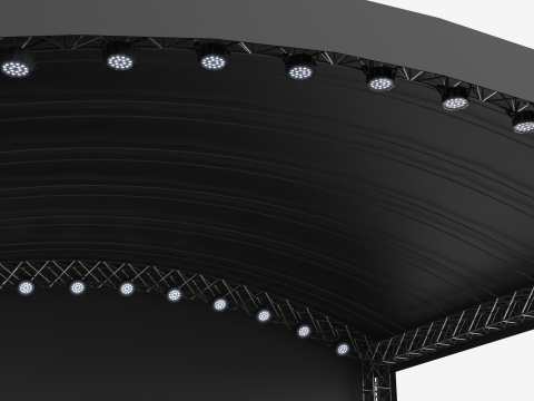 Music Stage Platform with Stairs 3D Модель