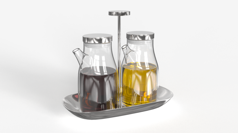 オリーブオイルガラス瓶 3Dモデル .c4d .max .obj .3ds .fbx .stl .blend 