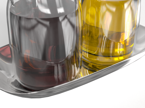 オリーブオイルガラス瓶 3Dモデル