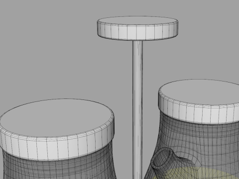 オリーブオイルガラス瓶 3Dモデル