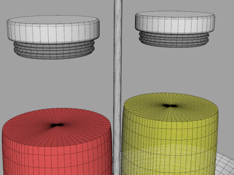 オリーブオイルガラス瓶 3Dモデル